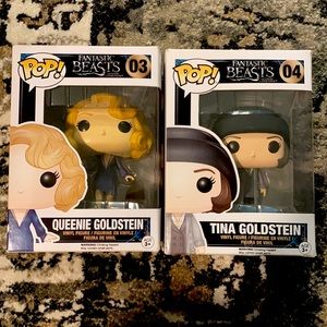 Queenie and Tina Funko Pop Vinyl figures with box